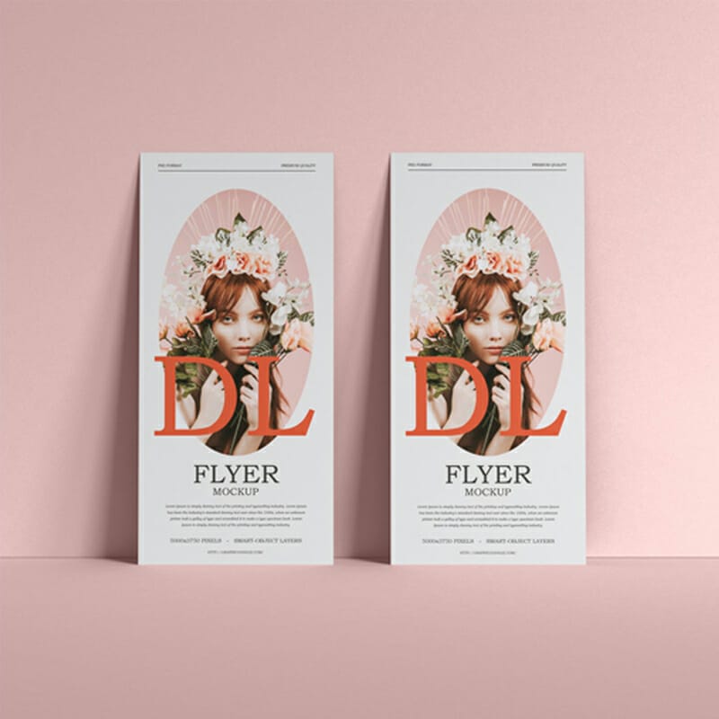 Free Premium Branding Dl Flyer Mockup