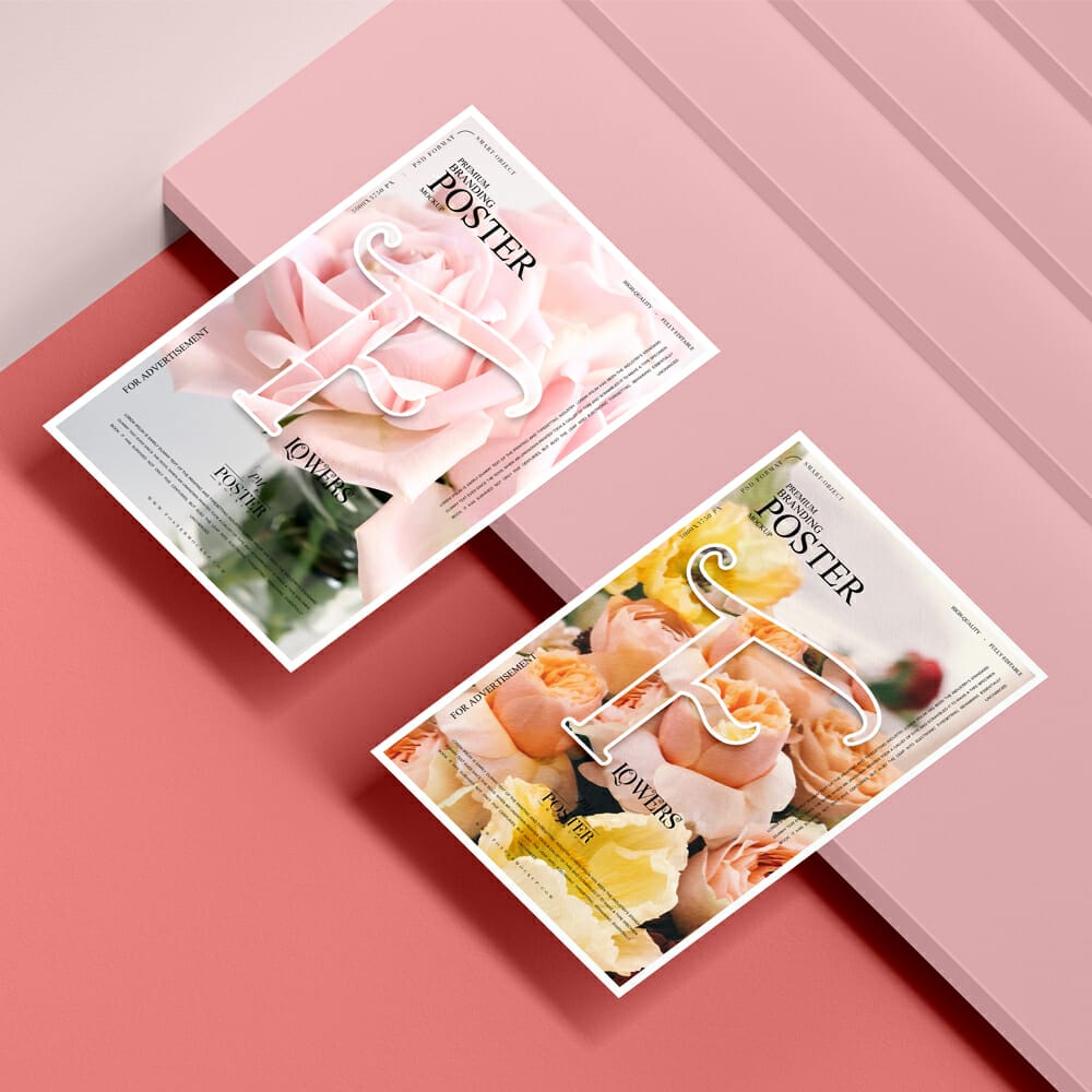 Free Premium Branding Poster Mockup PSD