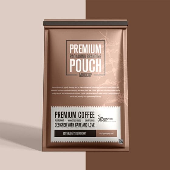 Free Premium Packaging Branding Pouch Mockup