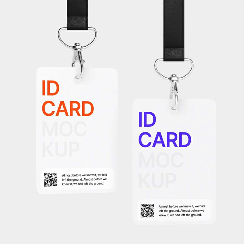 Free Realistic ID Cards PSD Mockup