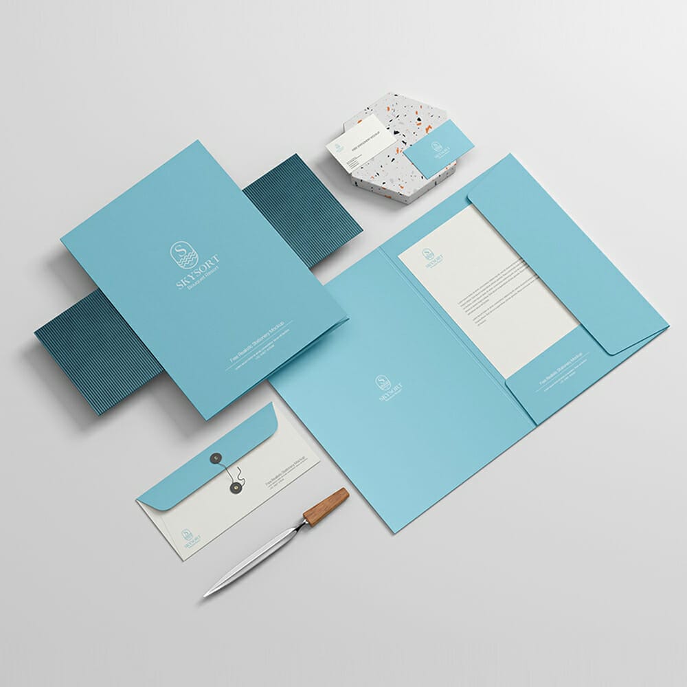 Free Realistic Stationery Mockup