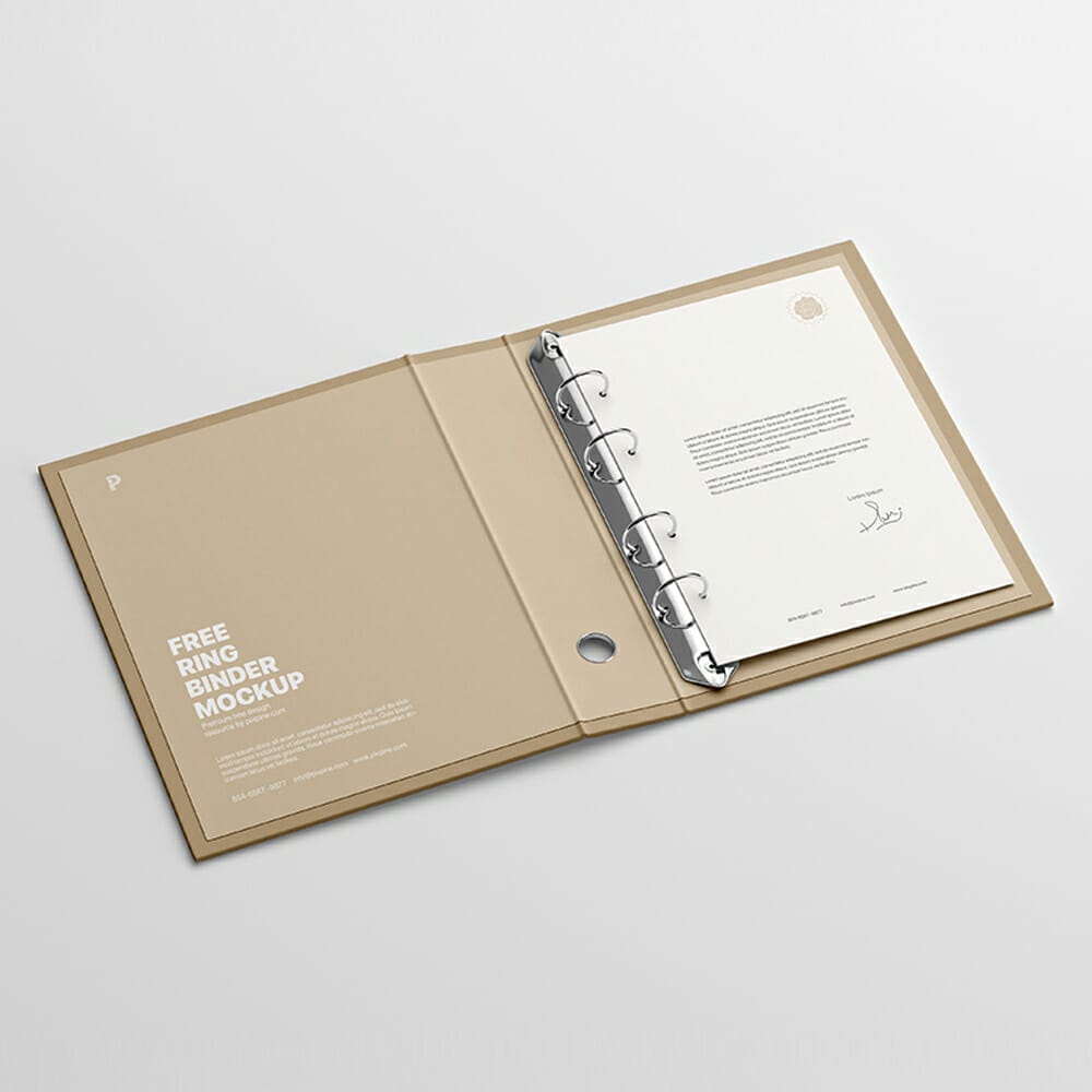 Free Ring Binder Mockup