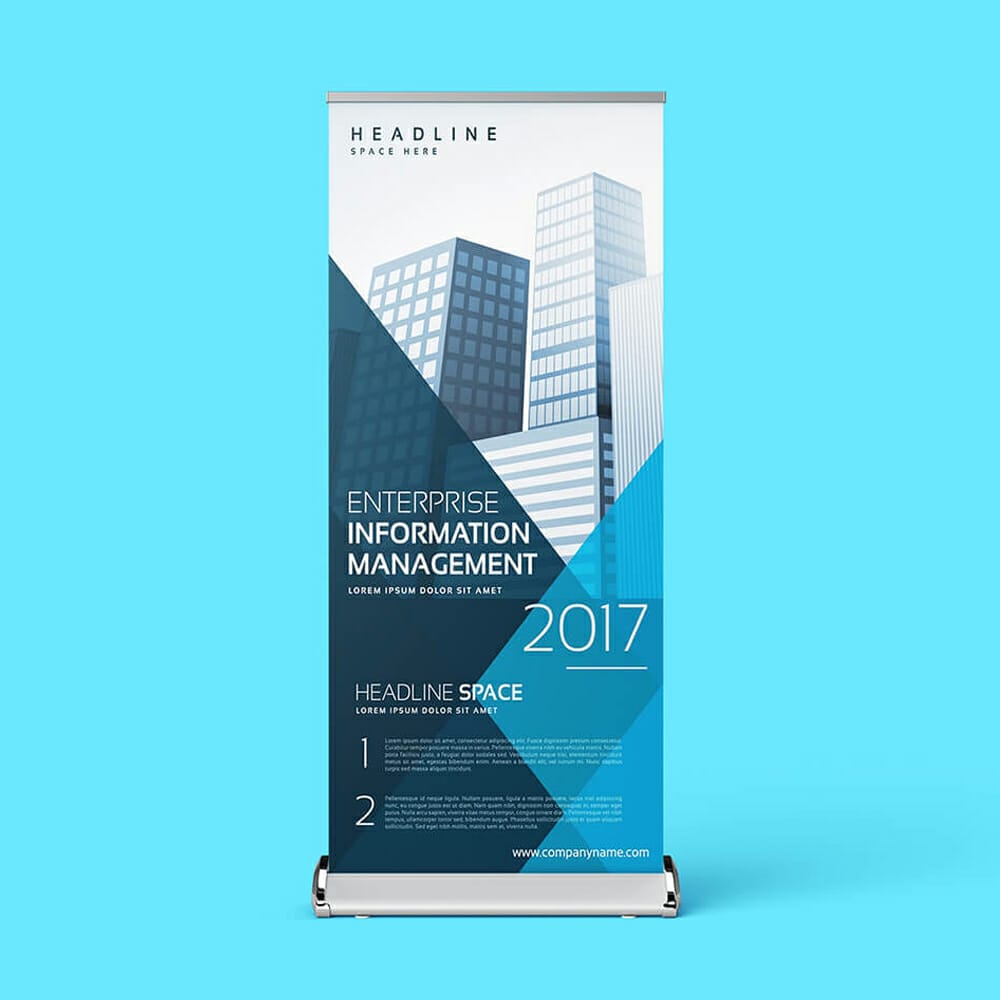 Free Rollup Banner Mockup PSD Template