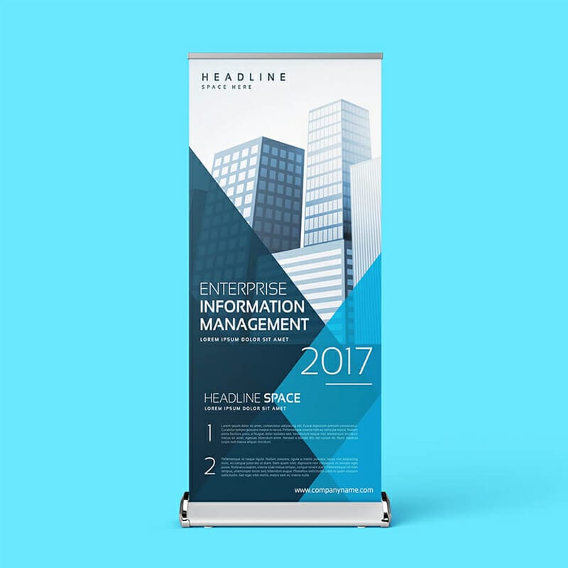 Free Rollup Banner Mockup PSD Template