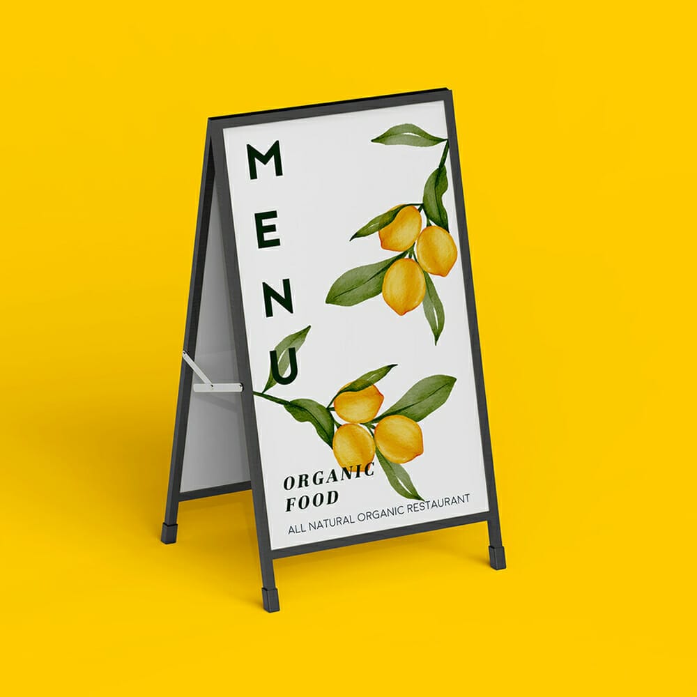 Free Sign Board Mockup PSD