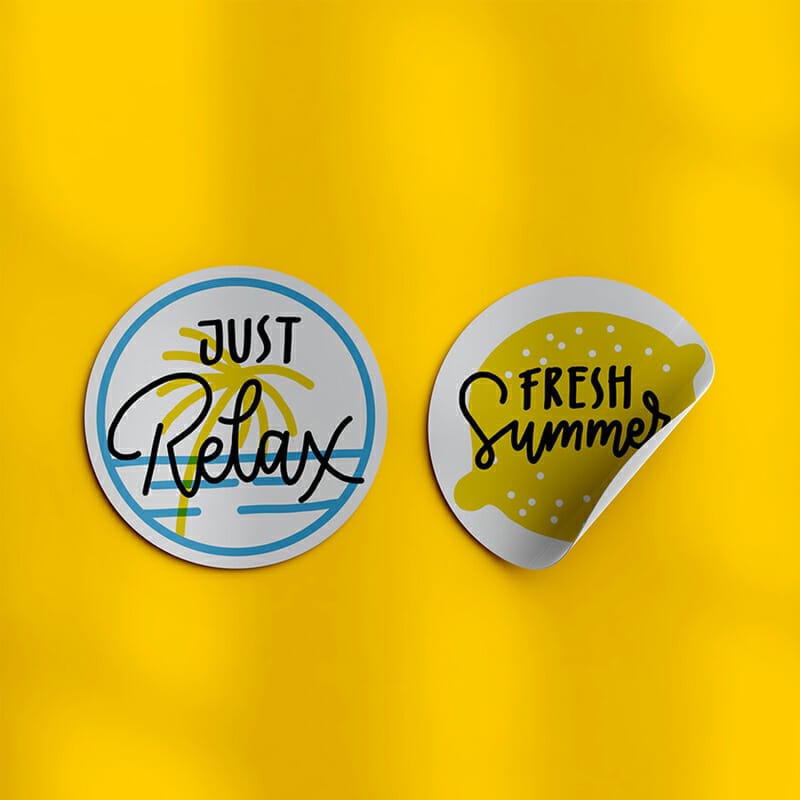 Free Sticker Mockup PSD