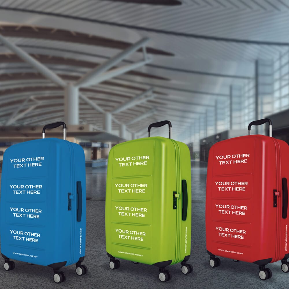 Free Suitcase Mockup PSD