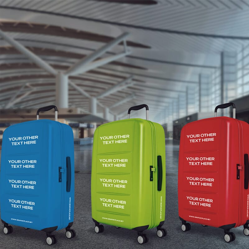 Free Suitcase Mockup PSD