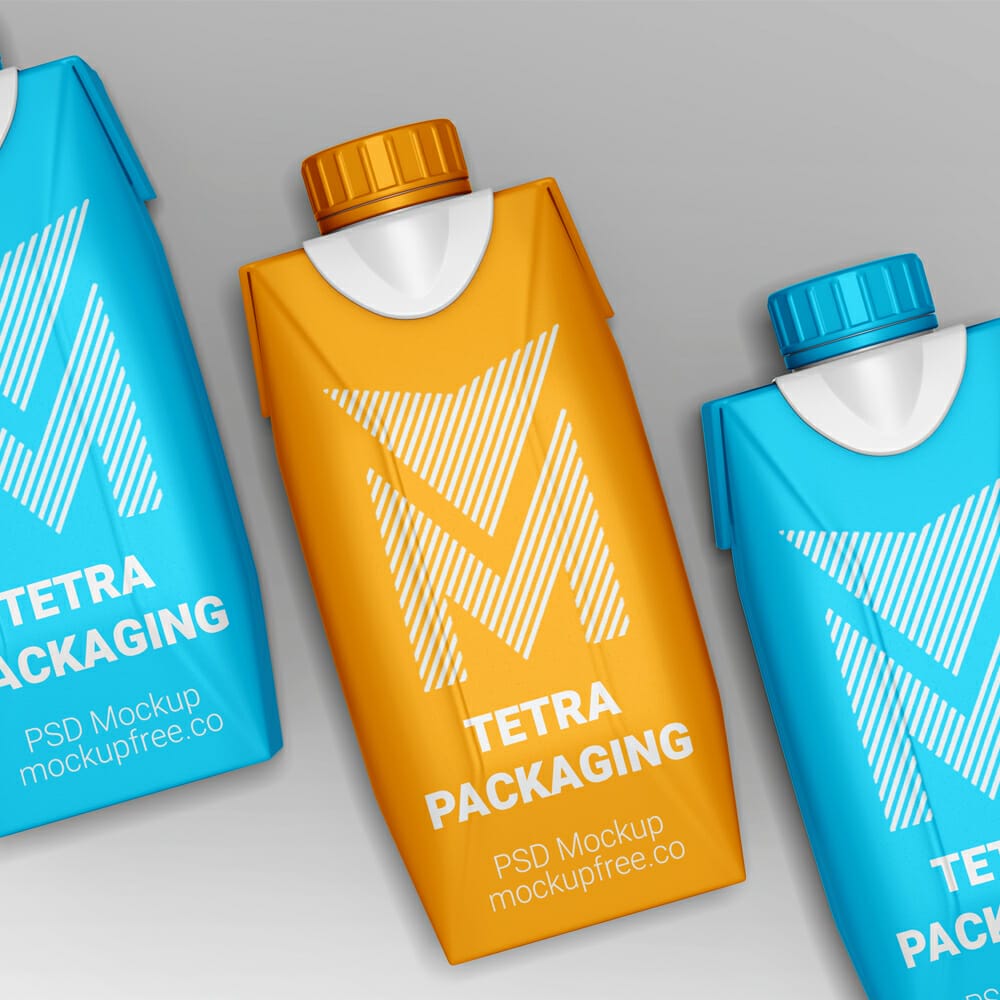 Free Tetra Packaging Mockup