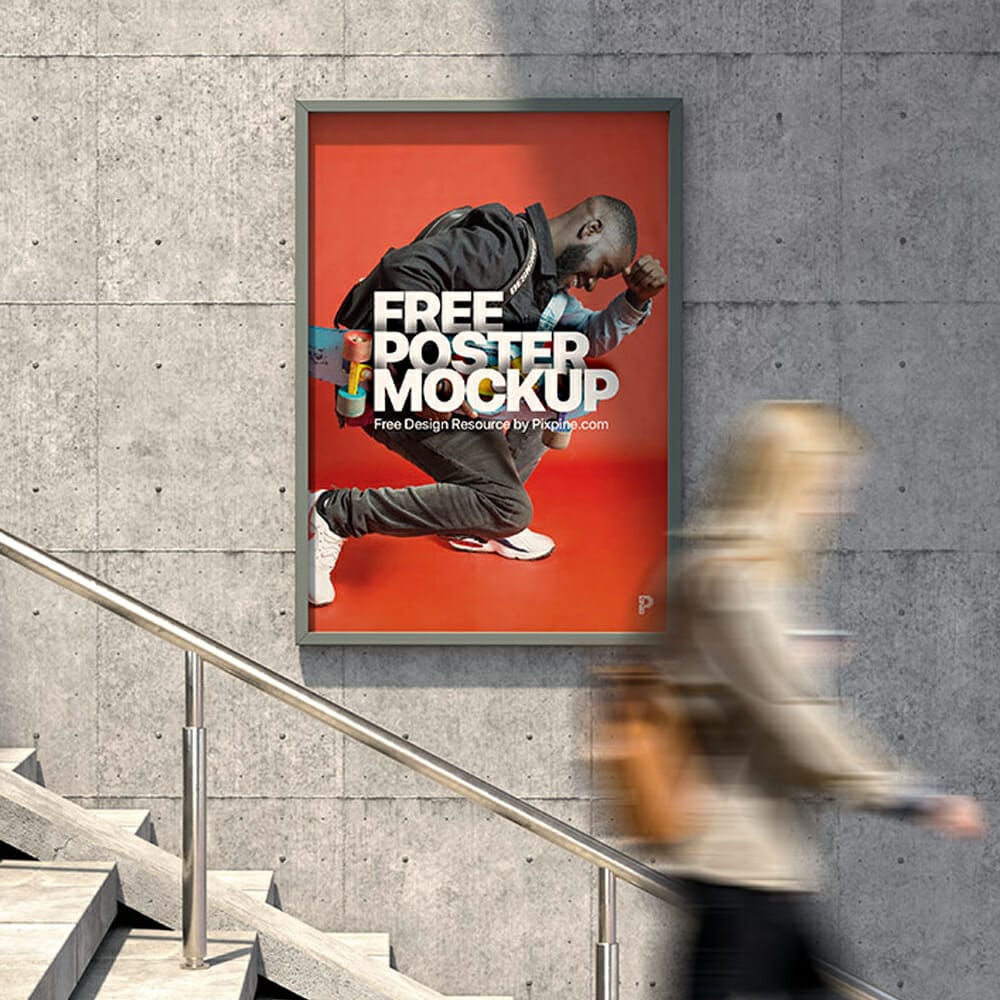 Free Urban Vertical Poster Mockup