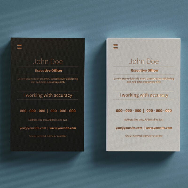 Free Vertical Business Card Mockup