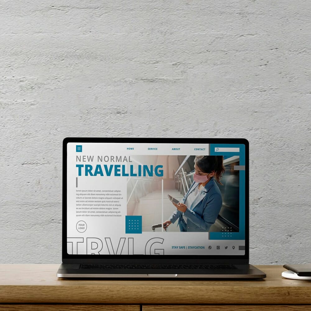 Free Web Banner Ad Mockup PSD Template