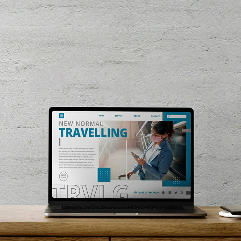 Free Web Banner Ad Mockup PSD Template