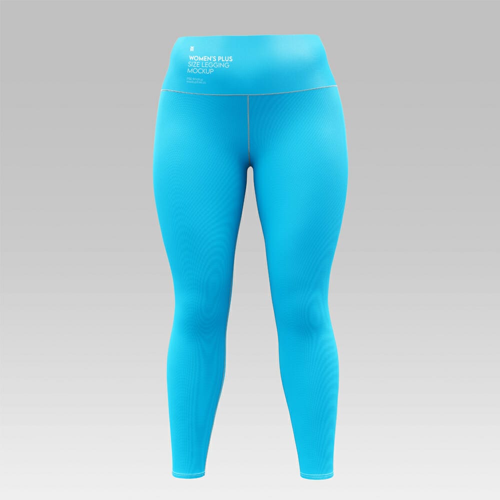 Free Womens Plus Size Legging Mockup