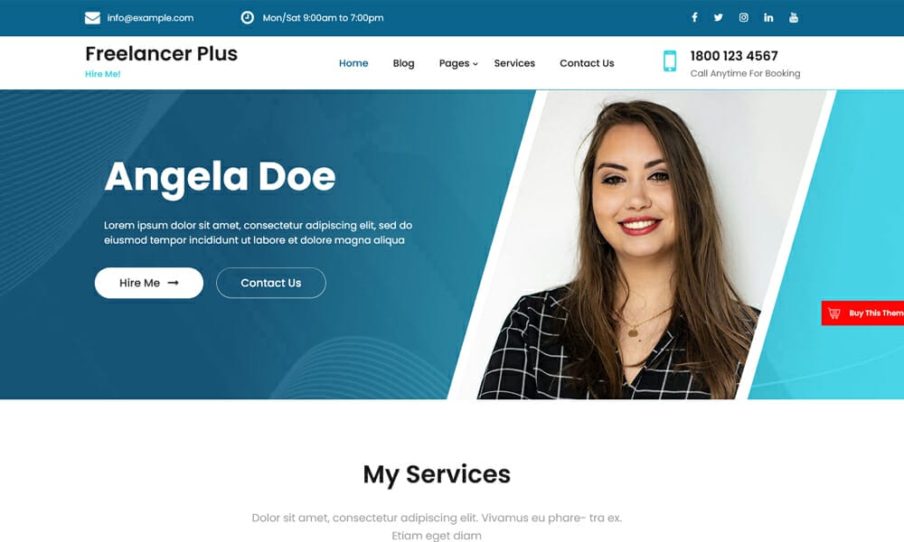 Freelancer Plus - Free Creative Digital Agency WordPress Theme