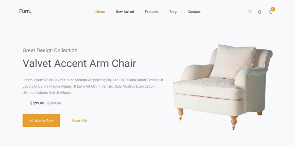 Free eCommerce Bootstrap Templates 34 Furn Ecommerce Template