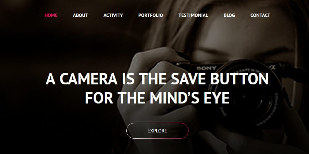 Free Bootstrap Portfolio Templates 39 Girly