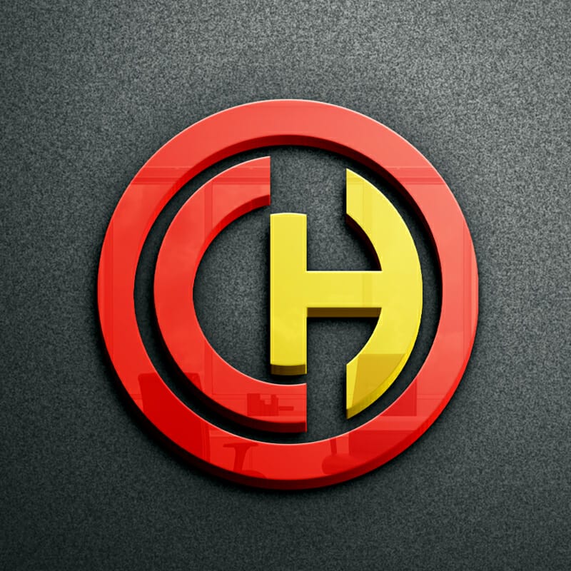 Glass 3D Logo Mockup on Black Wall