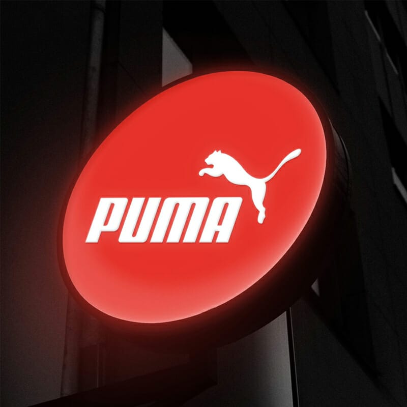 Glowing Circular Shop Sign Logo Mockup