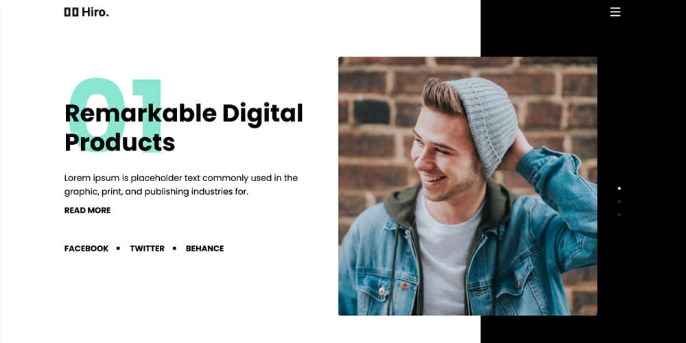 Free Bootstrap Portfolio Templates 14 Hiro