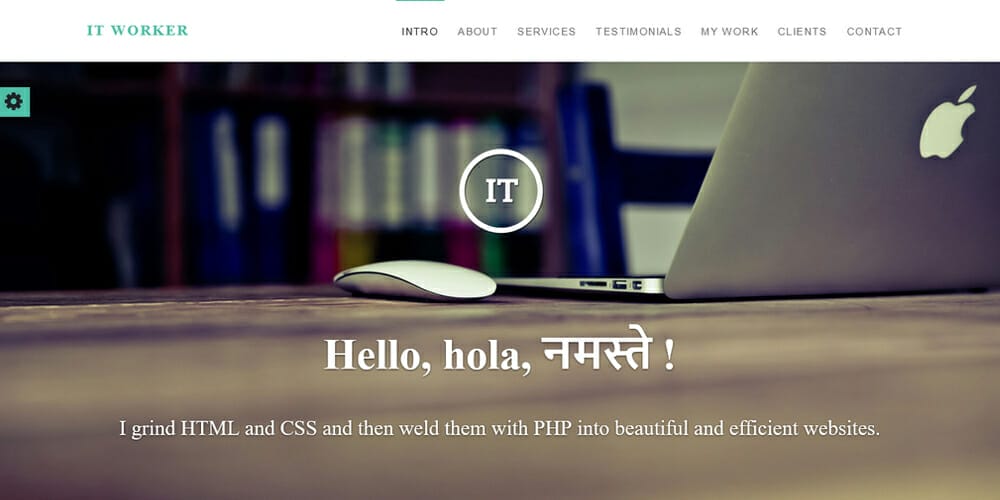 Free Bootstrap Portfolio Templates 13 IT Worker Portfolio Theme