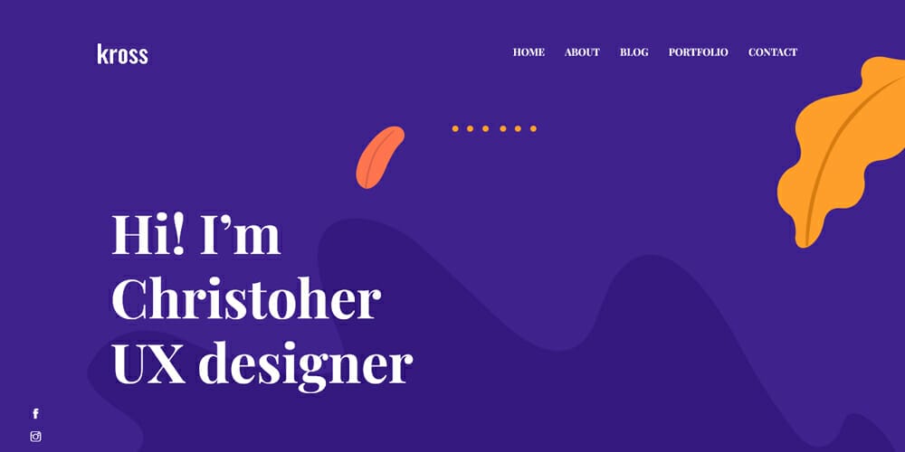 Free Bootstrap Portfolio Templates 7 Kross
