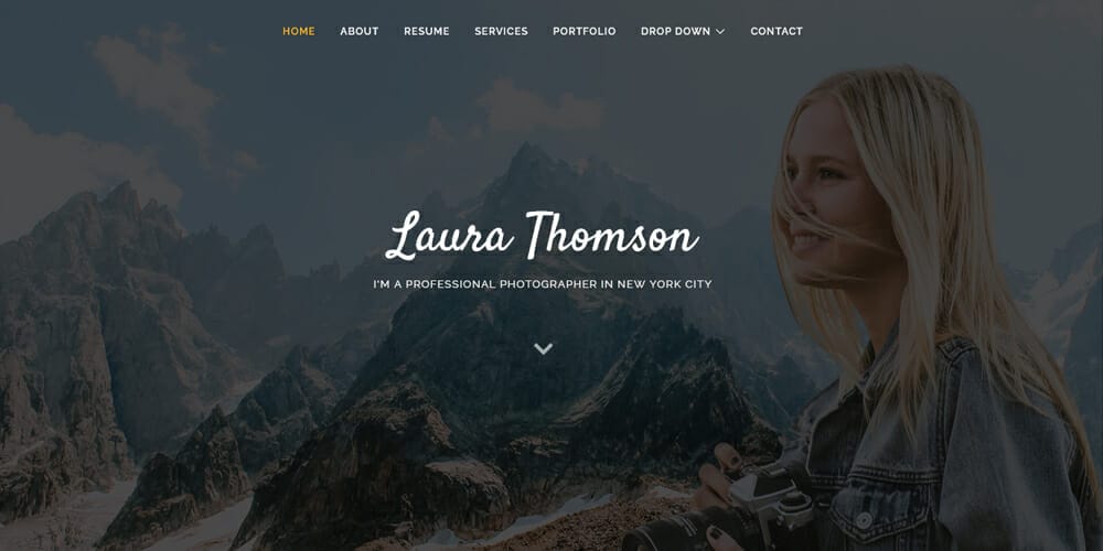 Free Bootstrap Portfolio Templates 1 Laura