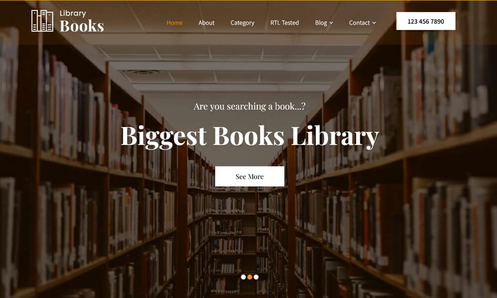 Library Books - Free BookStore WordPress Theme