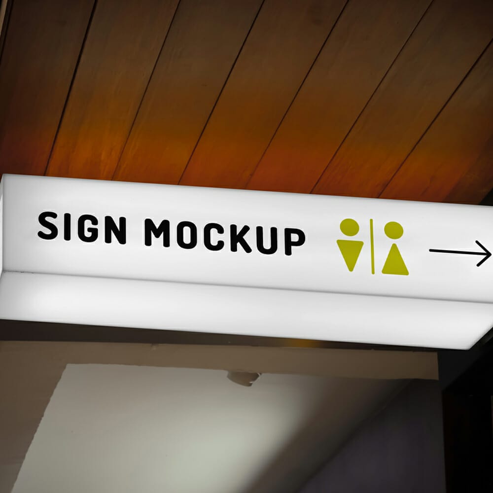 Light Sign Mockup
