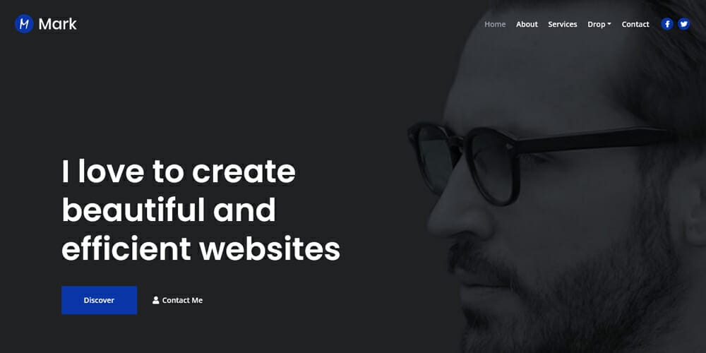 Free Bootstrap Portfolio Templates 6 Mark