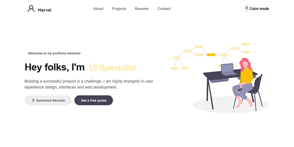 Free Bootstrap Portfolio Templates 44 Marvel