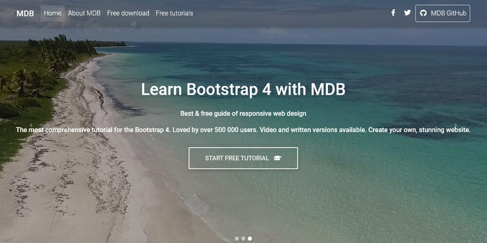 Free Bootstrap Portfolio Templates 8 Material Design Portfolio Template