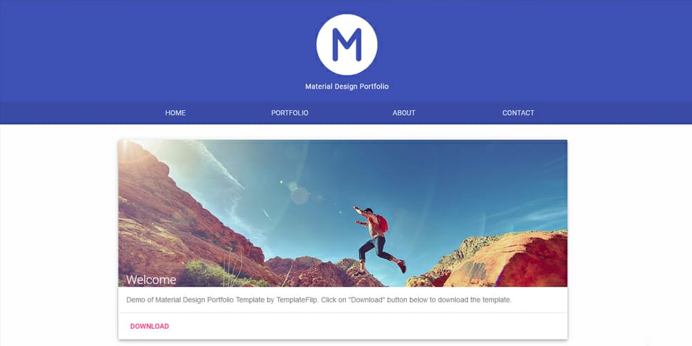 Free Bootstrap Portfolio Templates 41 Material Portfolio