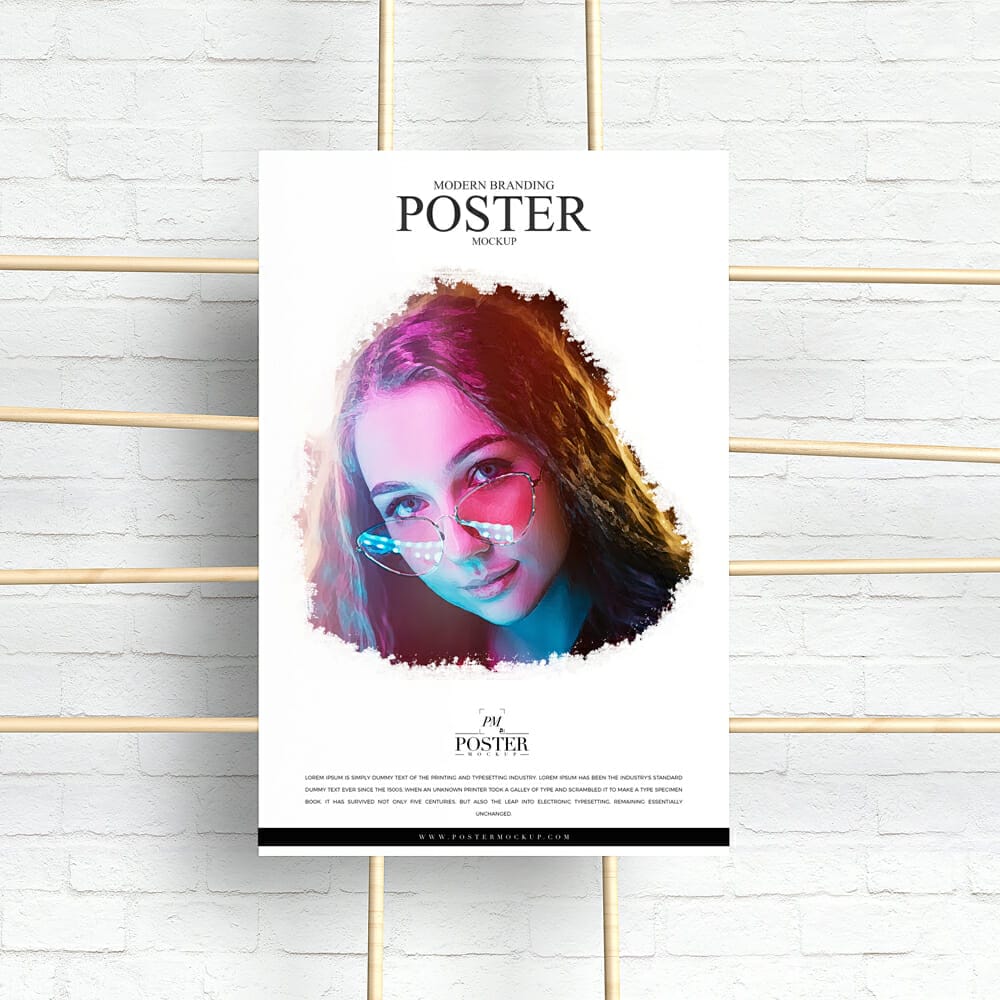 Modern Branding Advertising Poster Mockup