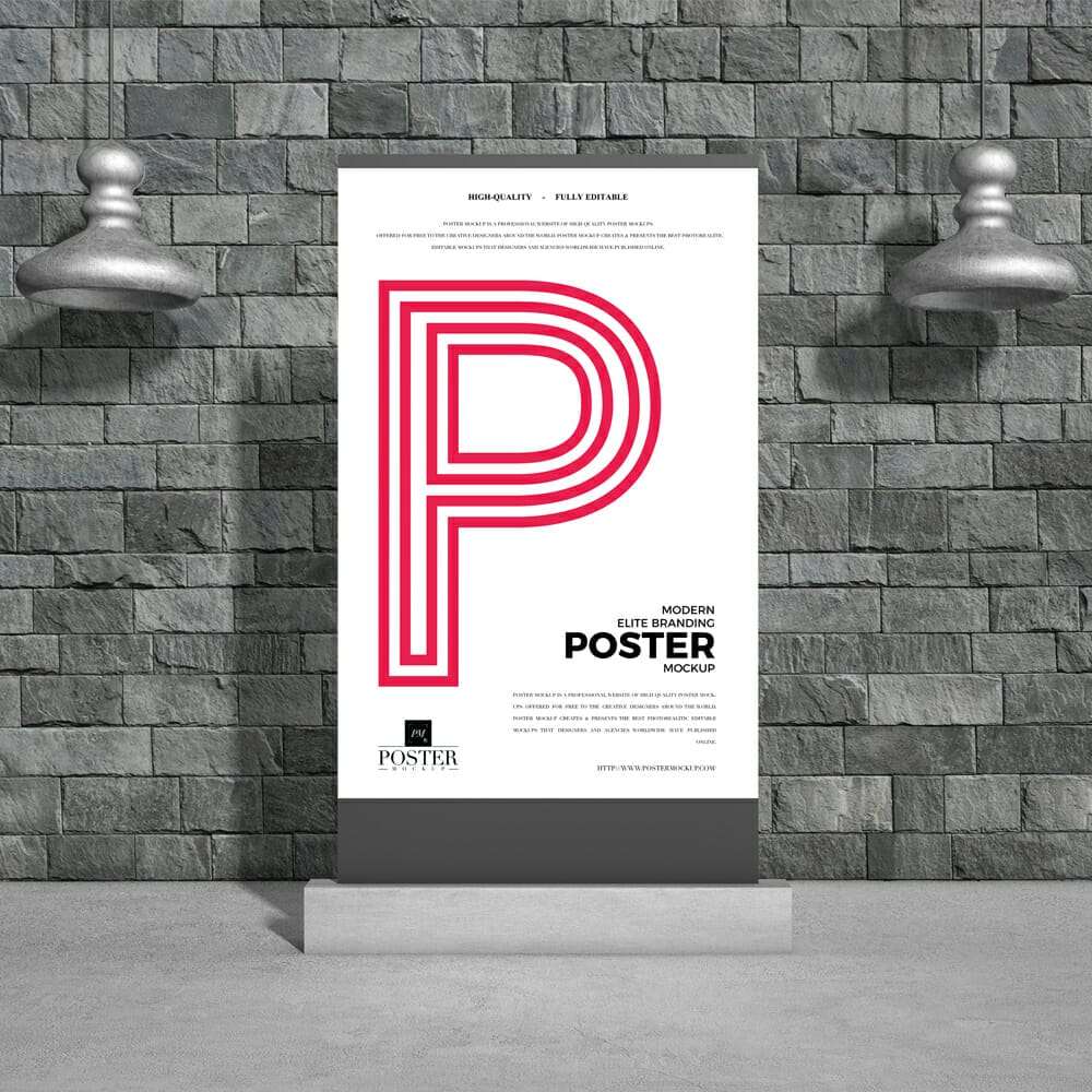Modern Elite Branding Poster Mockup
