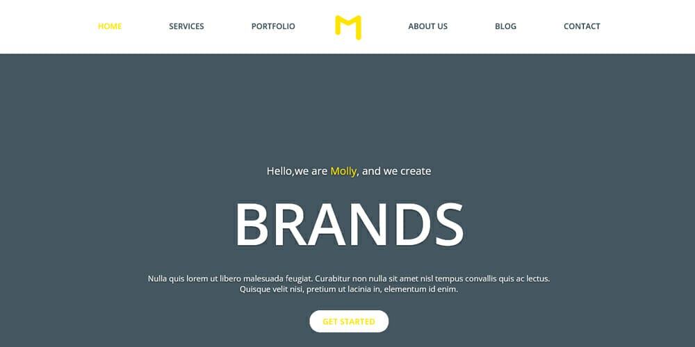 Free Bootstrap Portfolio Templates 19 Molly