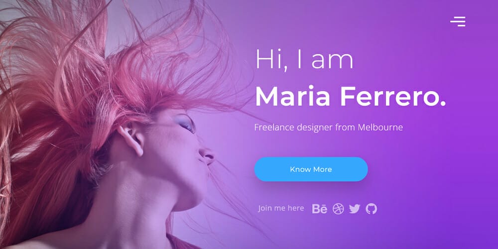 Free Bootstrap Portfolio Templates 25 One Page Portfolio Template