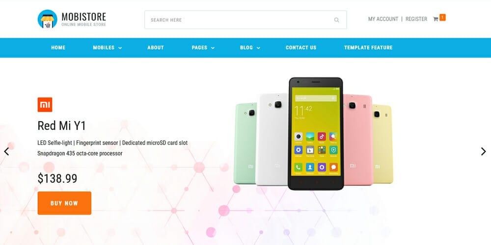 Free eCommerce Bootstrap Templates 32 Online Mobile Store Shopping Web Template