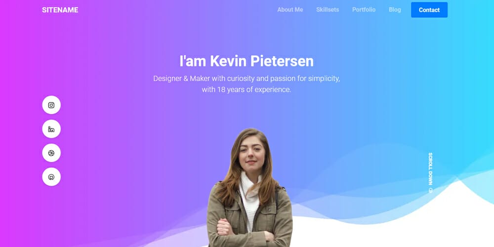 Free Bootstrap Portfolio Templates » CSS Author