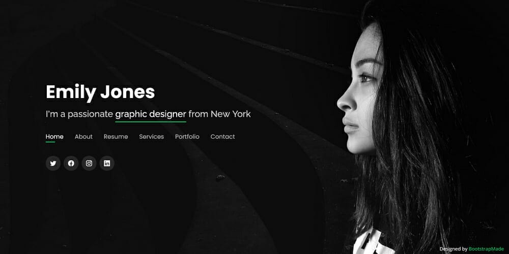 Free Bootstrap Portfolio Templates 16 Personal