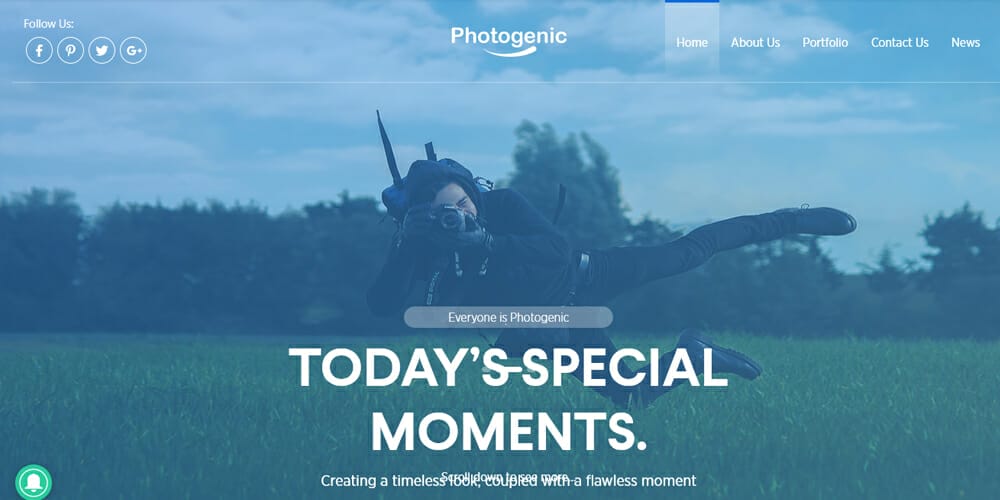 Free Bootstrap Portfolio Templates 26 Photogenic