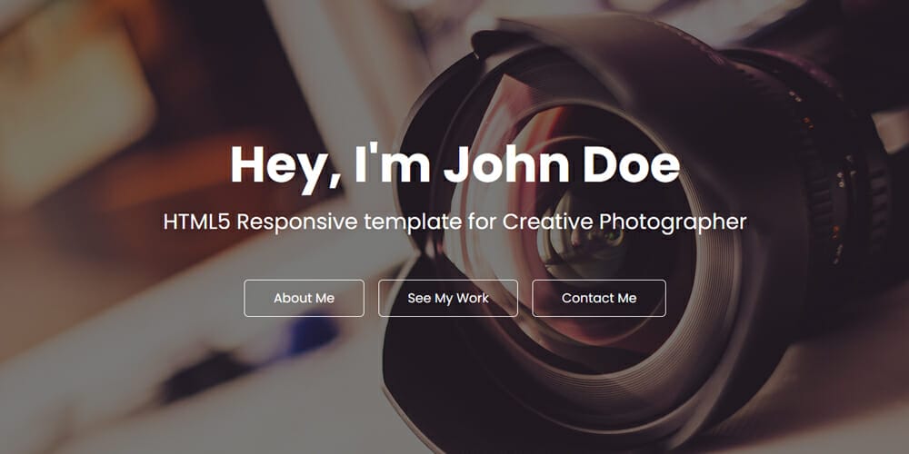 Free Bootstrap Portfolio Templates 53 Photography Portfolio Website Template
