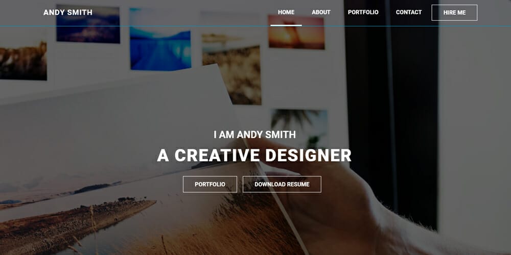 Free Bootstrap Portfolio Templates » CSS Author