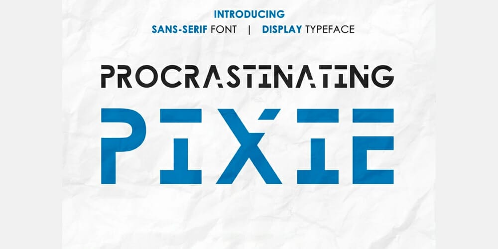 Procrastinating Pixie Font