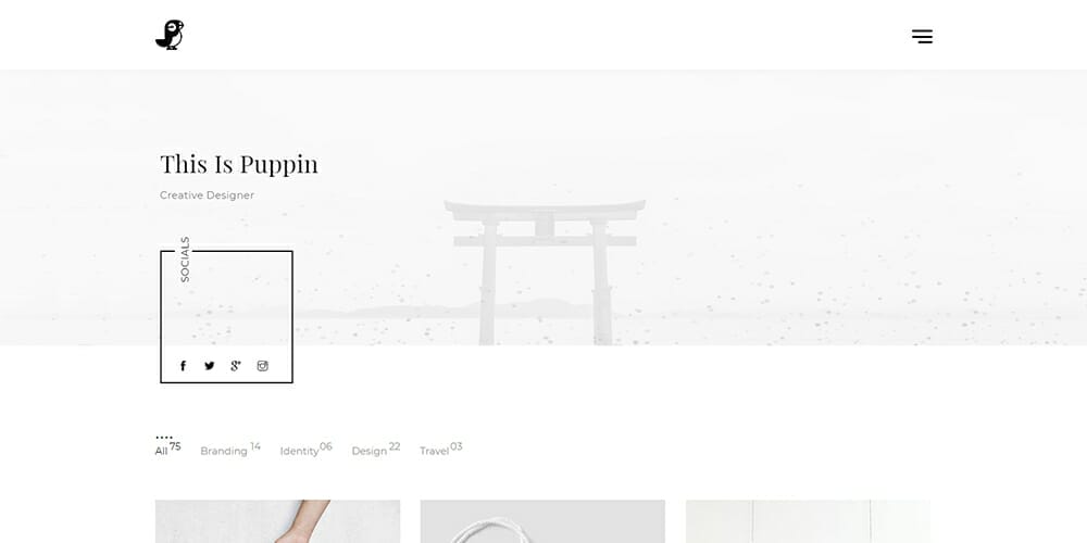 Free Bootstrap Portfolio Templates 31 Puppin HTML5 Portfolio Template