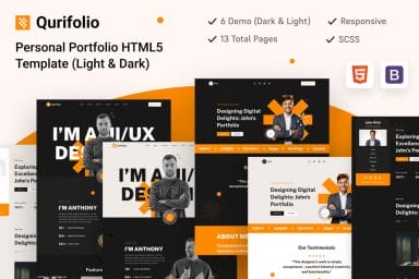 Free Bootstrap Portfolio Templates » CSS Author