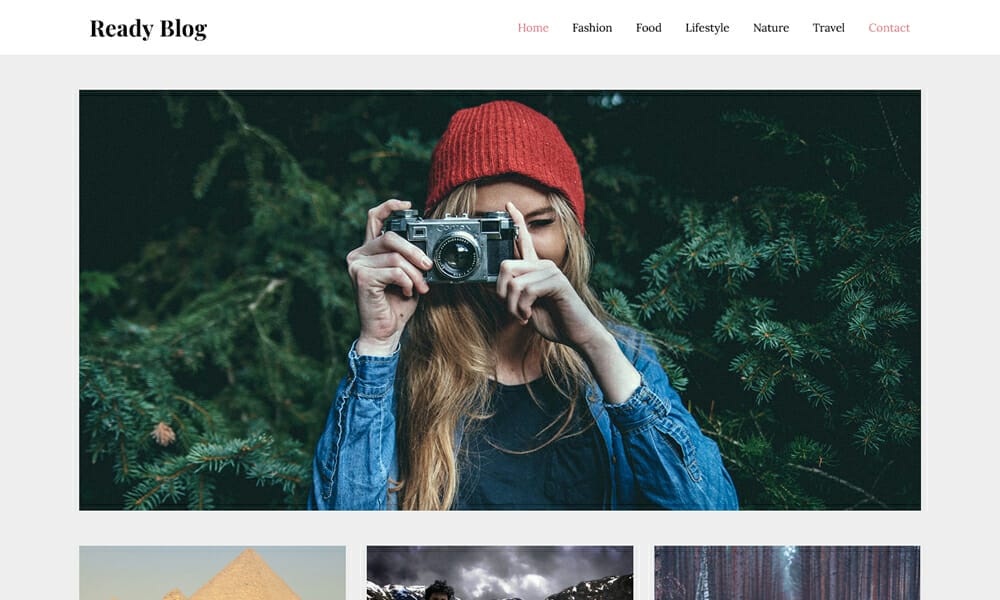 Ready Blog - Travel Blog WordPress Theme