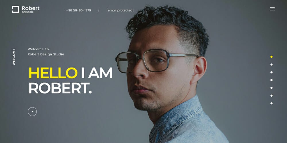 Free Bootstrap Portfolio Templates 20 Robert