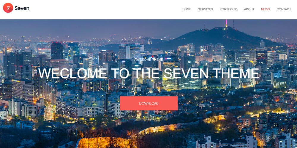 Free Bootstrap Portfolio Templates 29 Seven