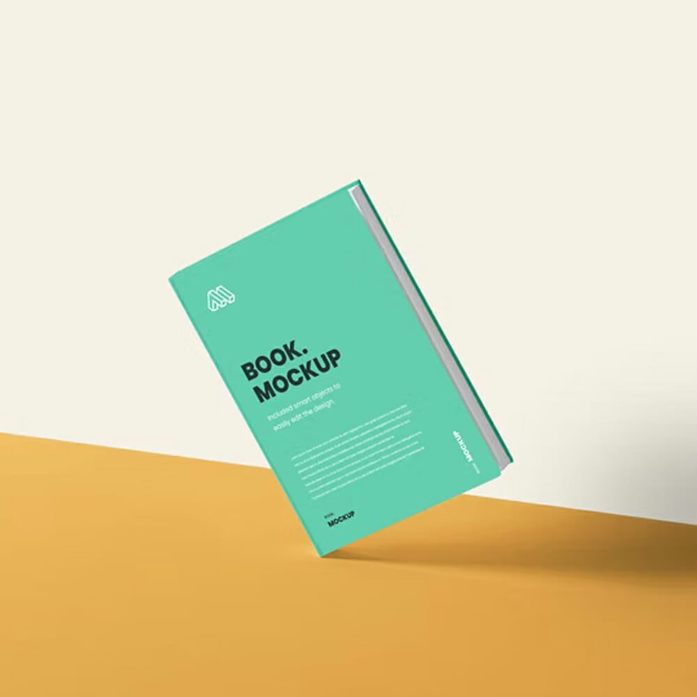 Standing Book Cover Mockup